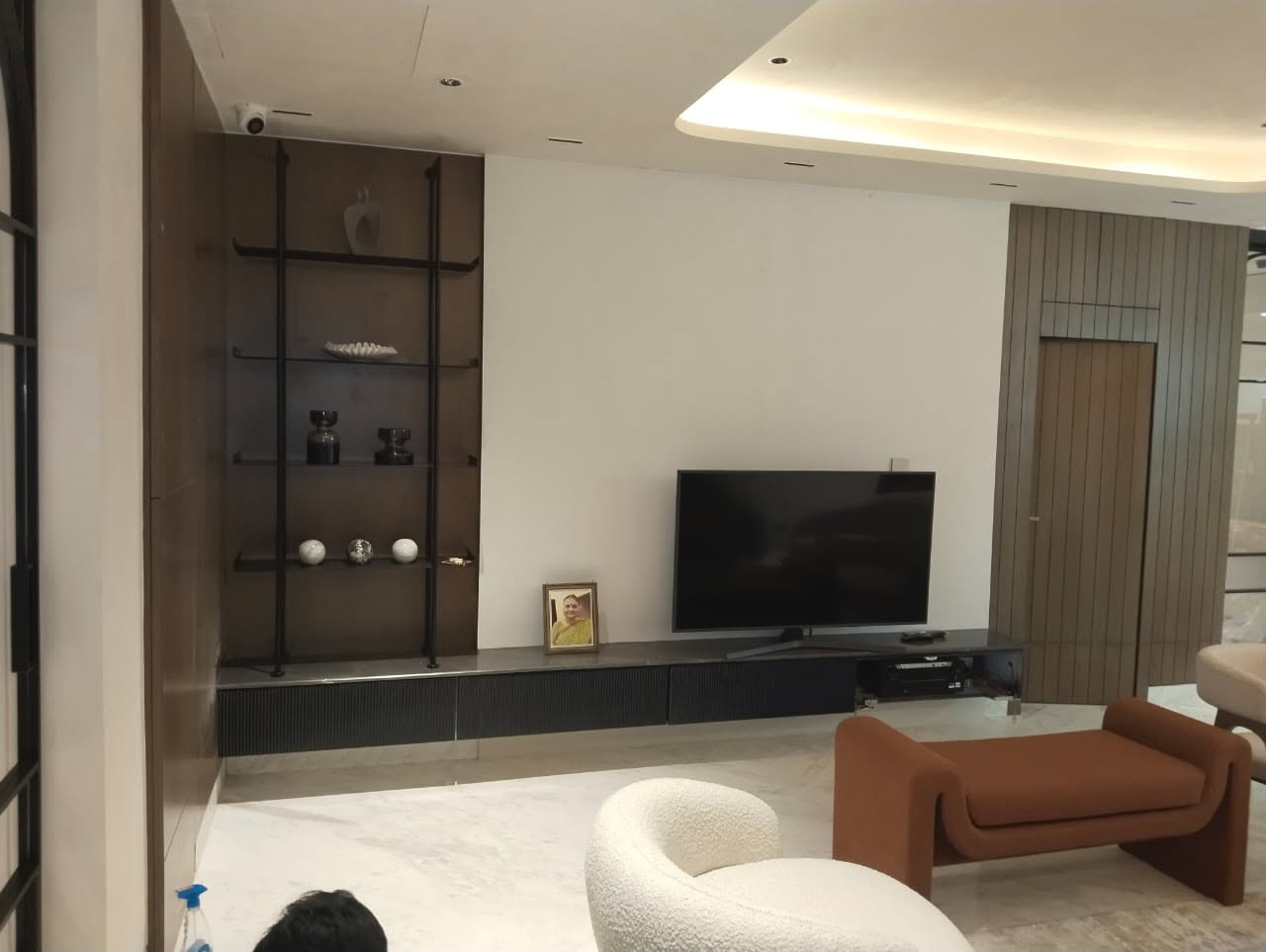 Minimalist workspace with wood accents and natural light